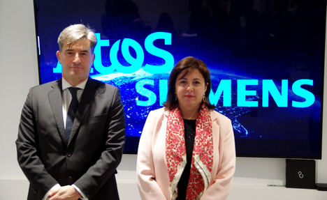 Iván Lozano (CEO de Atos Iberia) y Rosa García (Presidenta y CEO Siemens de España).