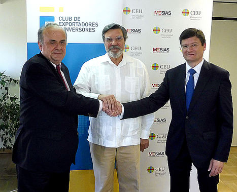  De Izda. a dcha.: Enrique Fanjul (Iberglobal), Antonio Bonet (Club Exportadores), José María Cubillo (Mesías).