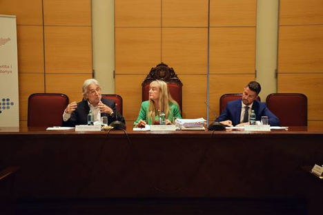 Josep Sánchez Llibre, candidato a la presidencia de Foment del Treball; Maria Helena de Felipe, presidenta de Fepime Catalunya y César Sánchez, secretario general de Fepime.