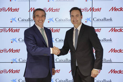 Juan Alcaraz, director general de CaixaBank y Ferran Reverter, CEO de MediaMarkt Iberia.