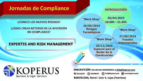 Koperus celebrará el próximo 26 de Abril unas jornadas compliance para empresas