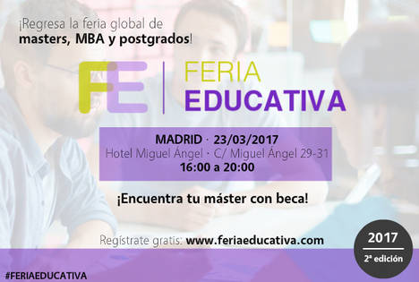 La 2ª edición de FERIA EDUCATIVA arranca en Madrid el próximo 23 de marzo