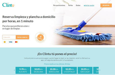 La plataforma online de servicios de limpieza a domicilio Clintu triplica su crecimiento en lo que llevamos de año