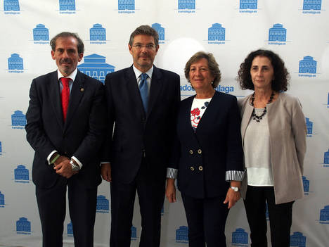 Lara, Catalá, González y Blasco, en la presentación de la plataforma