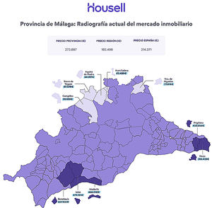 Más de 400.000 euros de diferencia entre el municipio más caro y el más barato de la provincia de Málaga