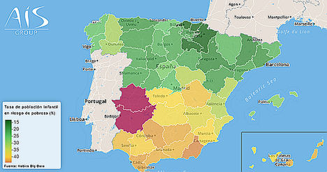 El mapa de la pobreza infantil en Andalucía