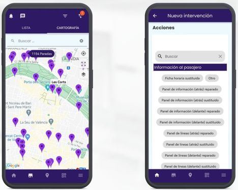 El mantenimiento de las paradas de bus en Valencia, digitalizado con la plataforma de Matawan