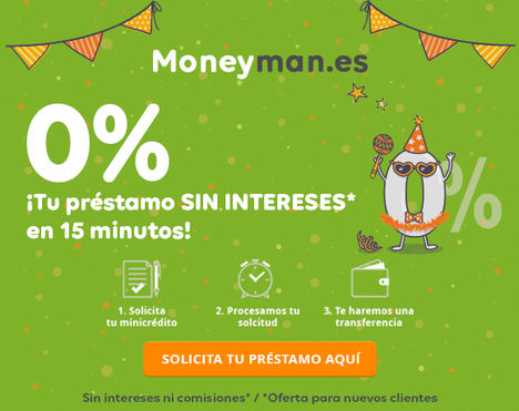 Moneyman lanza el primer préstamo de hasta 300€ sin intereses