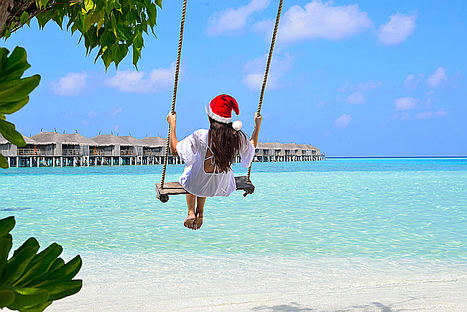 Navidad en Maldivas.