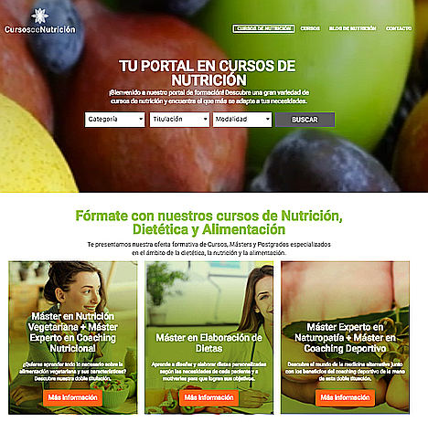 Nace Cursosdenutricion.es, el primer directorio de formación especializado en dietética y alimentación