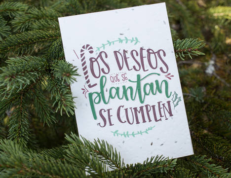 Tarjetas de Navidad para regalar, leer y PLANTAR