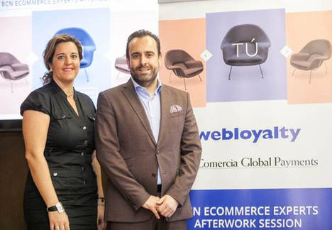 Noelia Ruiz, Ecommerce Sales Channel Manager de Comercia Global Payments y Eduardo Esparza, Country Manager de Webloyalty España