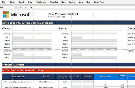 Microsoft lanza OneCommercial Tool, un configurador para simplificar la presentación de soluciones a la pyme
