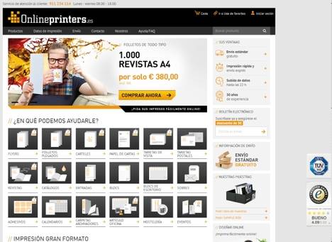 Web de onlineprinters.es.