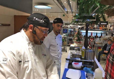 Piccolo Andrea organiza un 'show cooking' en su restaurante de El Corte Inglés de Marbella