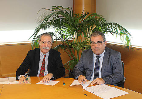 Pío Aguirre, Director General ELKARGI y Jesús Suárez, adjunto a Consejero Delegado de Bankoa Crédit Agricole.