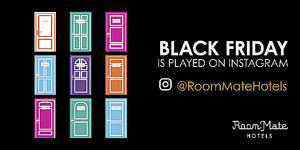 Room Mate lanza su campaña #RMBlackFriday en Instagram y regala noches de hotel y cientos de descuentos