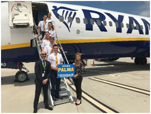 Ryanair inaugura su nueva ruta entre Zaragoza y Palma