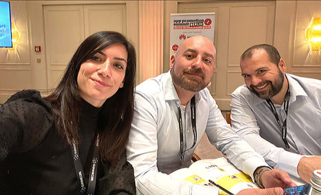 Silvia Justo, Antonio Sánchez y Jaume Cornadó, socios de ARKANA en el App Promotion Summit de Berlín.