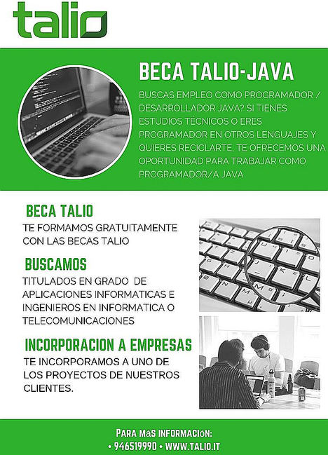 Talio lanza las Beca Java para trabajar como programador