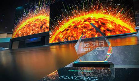 AVSForum premia la tecnología, el diseño y el desarrollo del ULED XDG9 de Hisense como 'Lo mejor de CES 2020'