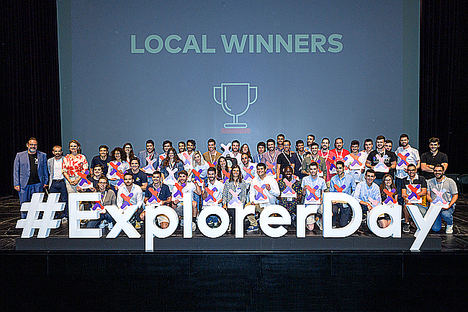 Ganadores locales Explorer 2019 que viajarán a Solicon Valley.