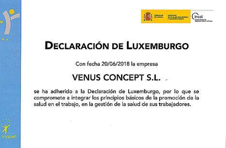 Venus Concept España se adhiere a la declaración de Luxemburgo