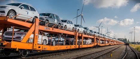 El cambio de camiones a trenes reduce de forma significativa las emisiones