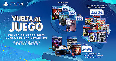 PlayStation® pone en marcha la promoción ‘Vuelta al Juego’ con importantes ofertas