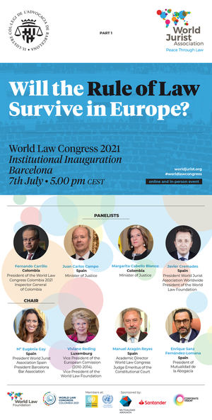 La World Jurist Association inaugura el World Law Congress con la celebración de sesiones previas online