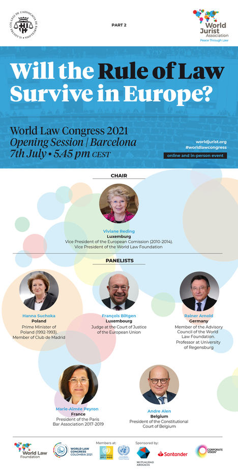 La World Jurist Association inaugura el World Law Congress con la celebración de sesiones previas online