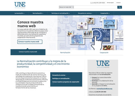 UNE se refuerza como centro de conocimiento de referencia en Normalización con una nueva web