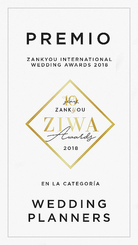Imagina tu boda Wedding Planner galardonada en los premios internacionales ZIWA 2018