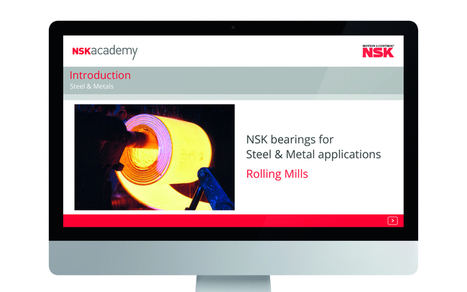 Rodamientos para trenes de laminación: nuevo módulo de formación online disponible en la NSK Academy