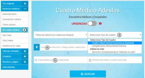Todo el Cuadro Médico de Adeslas, a disposición de sus usuarios por teléfono o por Internet