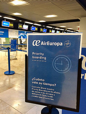 Air Europa amplía su servicio de facturación y embarque prioritarios a todos los aeropuertos donde opera