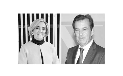 Dra. Rafaela Santos, Presidenta del Instituto Español de Resiliencia, y Carlos del Álamo, ex Presidente del Instituto de la Ingeniería de España.