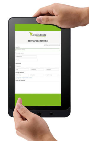 ReparatuDeuda lanza una aplicación digital de contratación de servicio en TABLET
