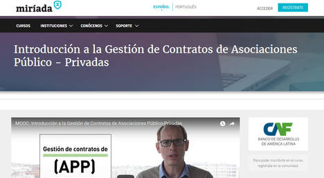 Primer curso en línea gratuito sobre Gestión de Contratos de Asociaciones Público-Privadas