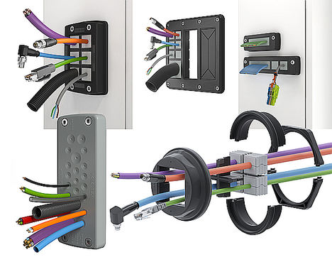 Las gamas de producto KDS y KES permiten una gestión de cables variada y sencilla para todos los diámetros y formas.