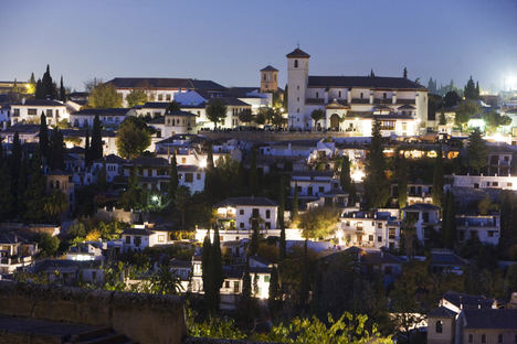 Vista del Barrio del Albayzin, en Granada, declarado Patrimonio de la Humanidad por la UNESCO en 1984, con ampliación en 1994.