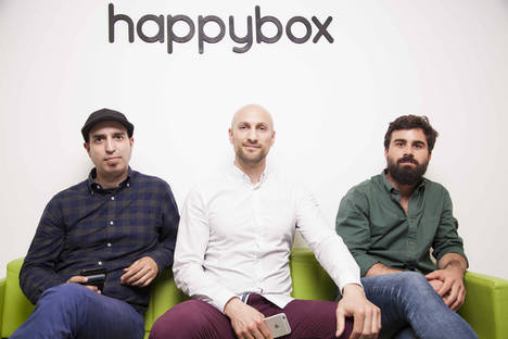 De izqda a dcha: Chris Orejuela, CEO de Happy Box; Juan Pineda, COO de Happy Box, y Jose Sedano, operations manager de Happy Box. 