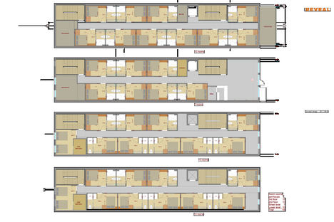 Planos de la plantas del Hotel. 41 habitaciones en el centro histórico de Denver.
