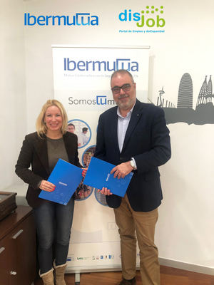 Ibermutua y Disjob firman un convenio de colaboración para la inclusión sociolaboral de personas con discapacidad
