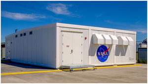 La instalación modular de supercomputación de la NASA, donde se encuentra su superordenador Aitken, en el Centro de Investigación Amesdela NASA en Mountain View, California.
