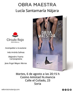 Lucía Santamaría Nájara presenta su última novela “OBRA MAESTRA”