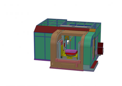 Un esquema que muestra el diseño del nuevo taladro para agujeros profundos MF1000-3T de IMSA, que incluye la última tecnología de husillos a bolas estándar DIN de NSK.
