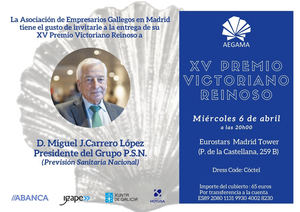 Miguel Carrero, presidente de PSN, premio anual de la Asociación de Empresarios Gallegos en Madrid