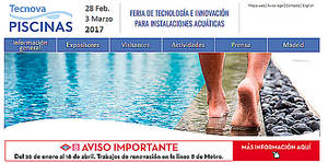 Tecnova Piscinas 2017 presenta las mejores novedades tecnológicas para instalaciones acuáticas