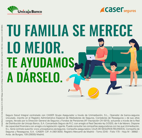 Unicaja Banco lanza una campaña de seguros de salud de Caser que ofrece la posibilidad de realizar de forma gratuita un test COVID-19